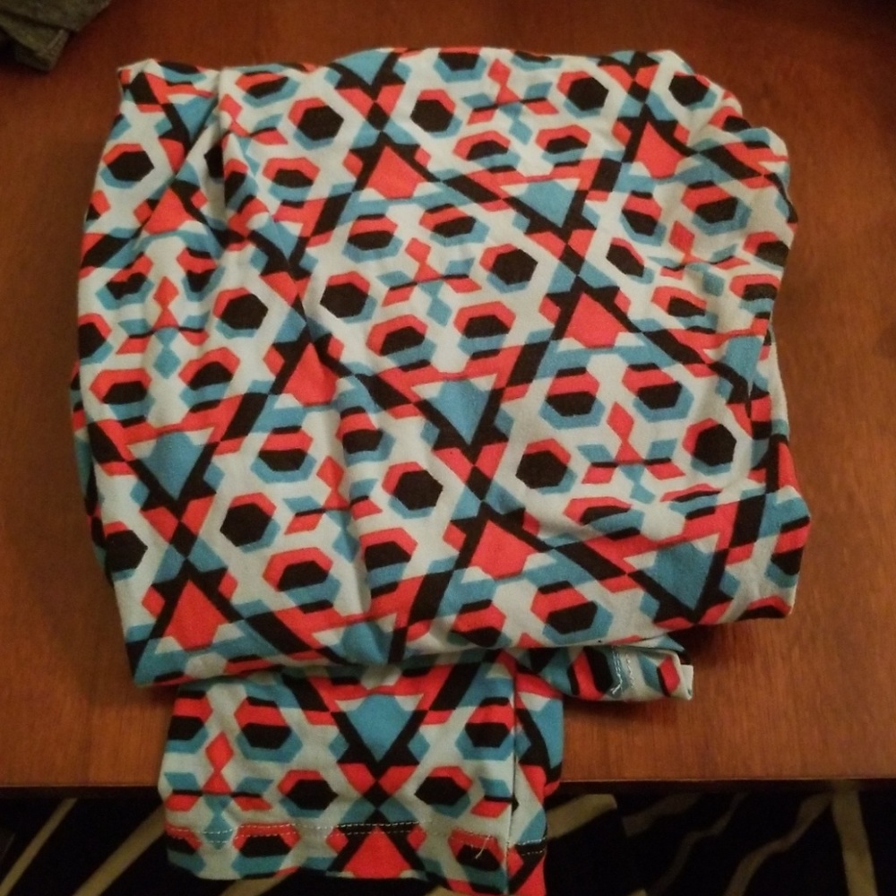 LLR T/C TEAL RED BLACK LEGGINGS